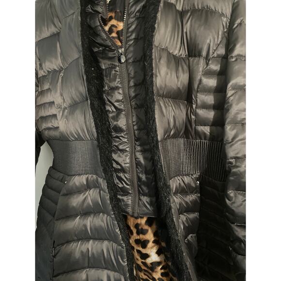 Laundry by Shelli Segal long puffer coat women’s size XL black down filled - Picture 5 of 8